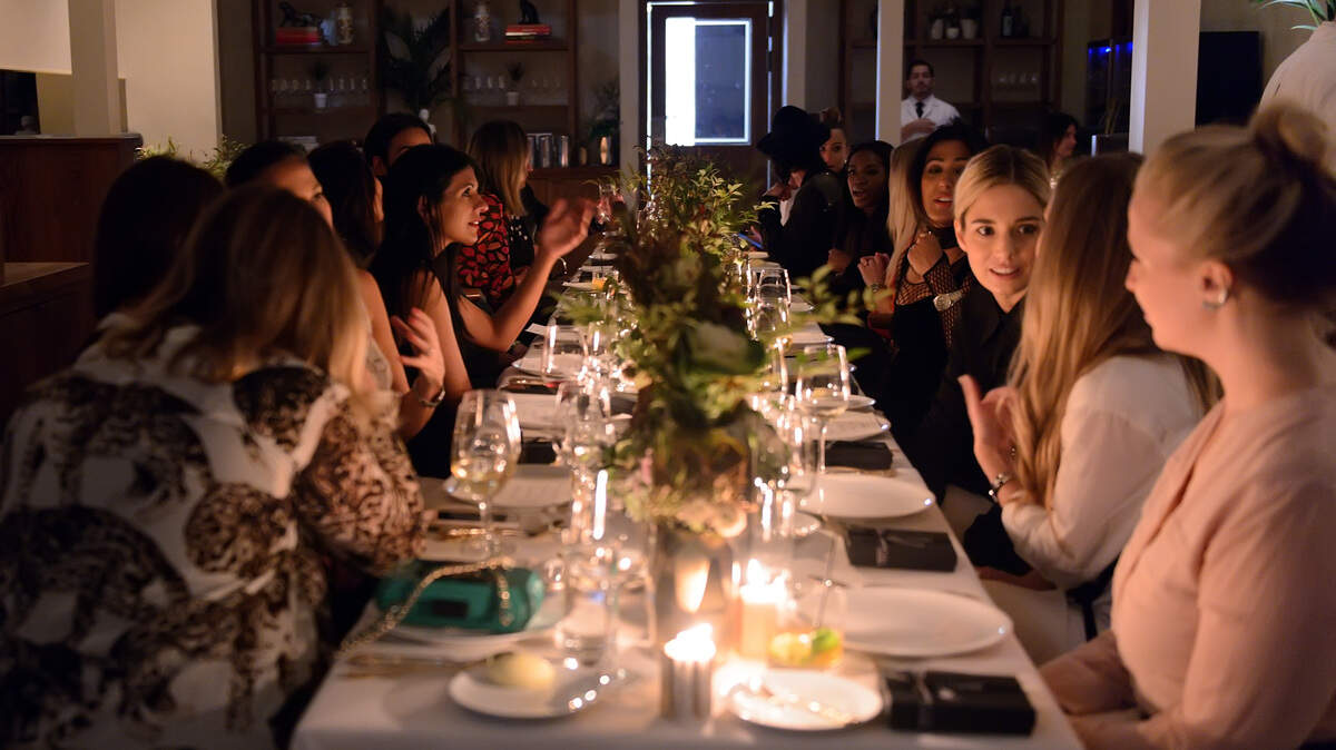 A general view of atmosphere as Vestiaire Collective hosts private dinner on October 18, 2016 in Chicago, Illinois.