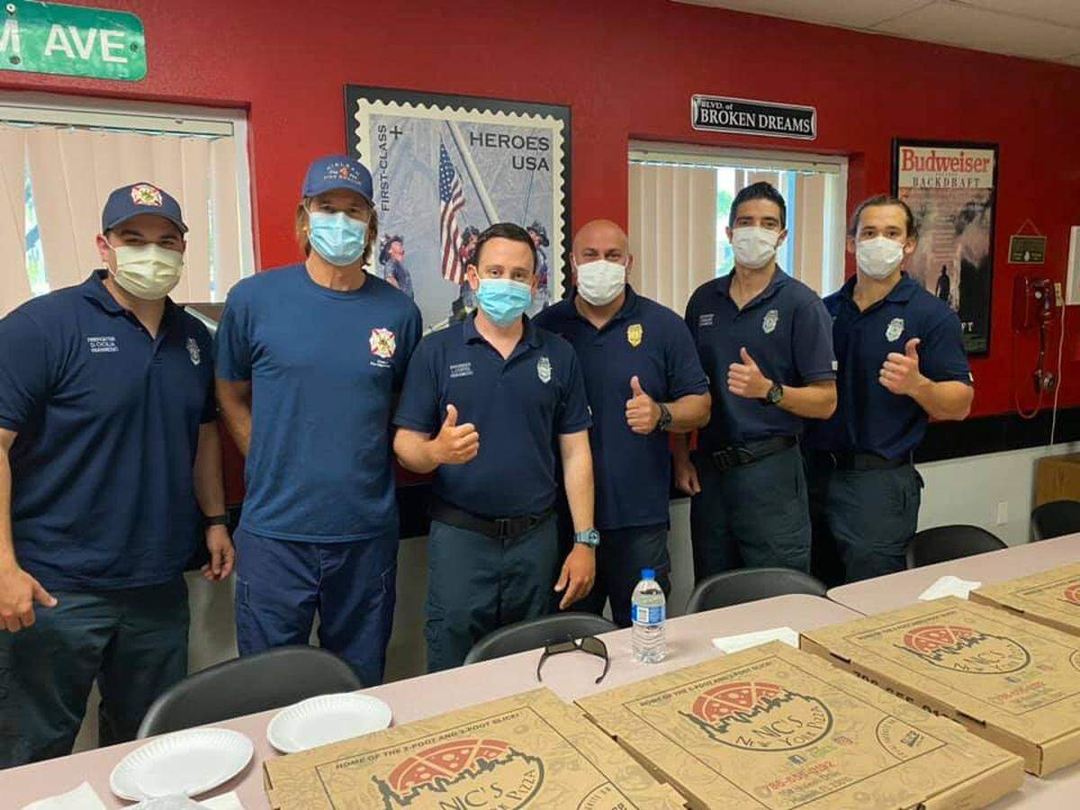 Hialeah Fire Department members are thankful for the meals provided by the Grossman Roth Yaffa Cohen law firm. The firm provided meals to first responders at the South Miami Hospital Emergency Room, Bal Harbour Police Department and Hialeah Fire Station.