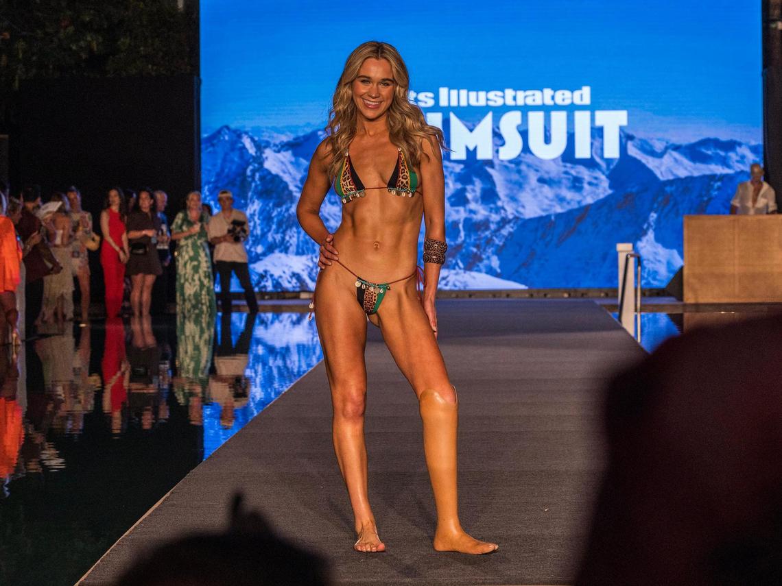 The two-time Paralympic medalist Ali Truwit walks the Sports Illustrated Swimsuit Runway 2025 Show at the W South Beach, in Miami Beach, on Saturday May 31, 2025.