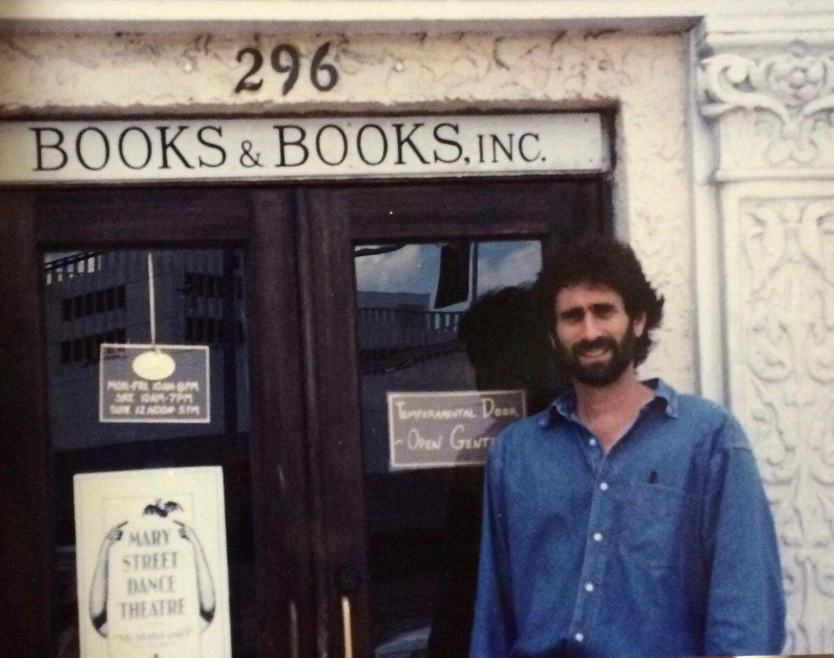 Mitchell Kaplan outside the original Books & Books store, which opened in 1982.