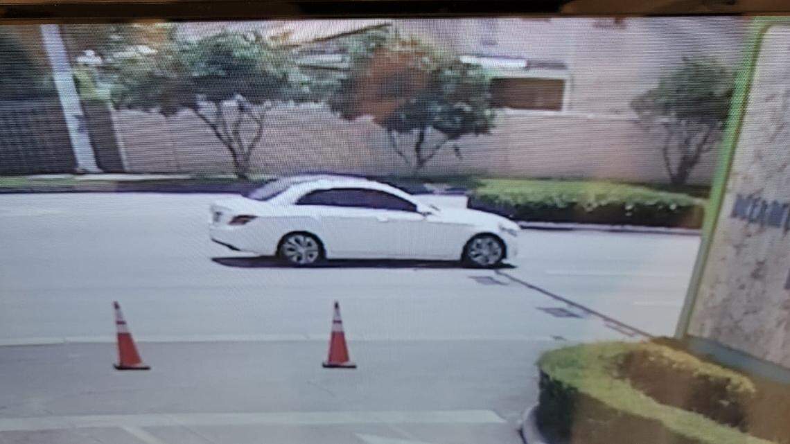 A Mercedes-Benz C-Class driver hit and killed a 72-year-old man. Miami-Dade police are looking for the driver and the car (pictured).
