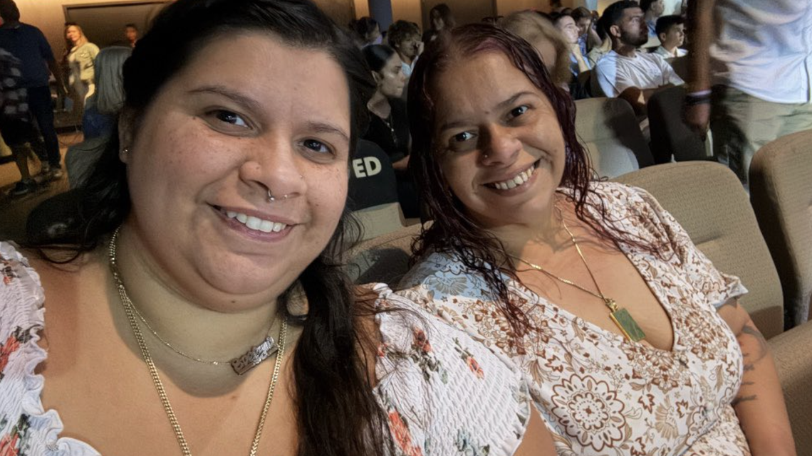 Evelyn Valdes (left) and her mother Kristy Garcia (right).
