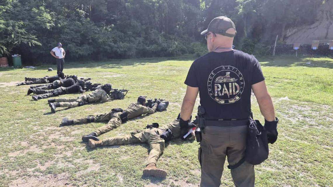 Members of Haiti’s anti-gang units get training in Port-au-Prince from the French National Police’s Recherche, Assistance, Intervention and Dissuasion elite unit.