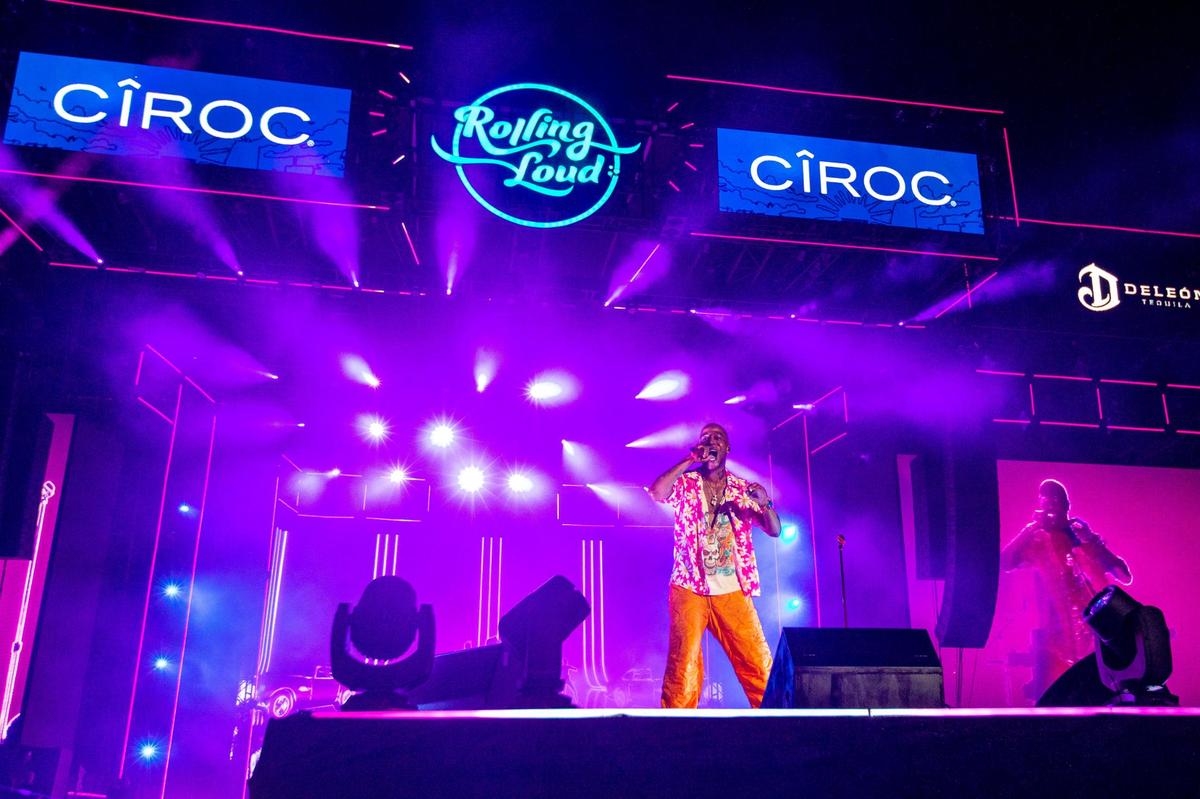 American rapper Kid Cudi performs on the Ciroc main stage during the first day of Rolling Loud Miami, an international hip-hop festival, at Hard Rock Stadium in Miami Gardens, Florida, on Friday, July 22, 2022.