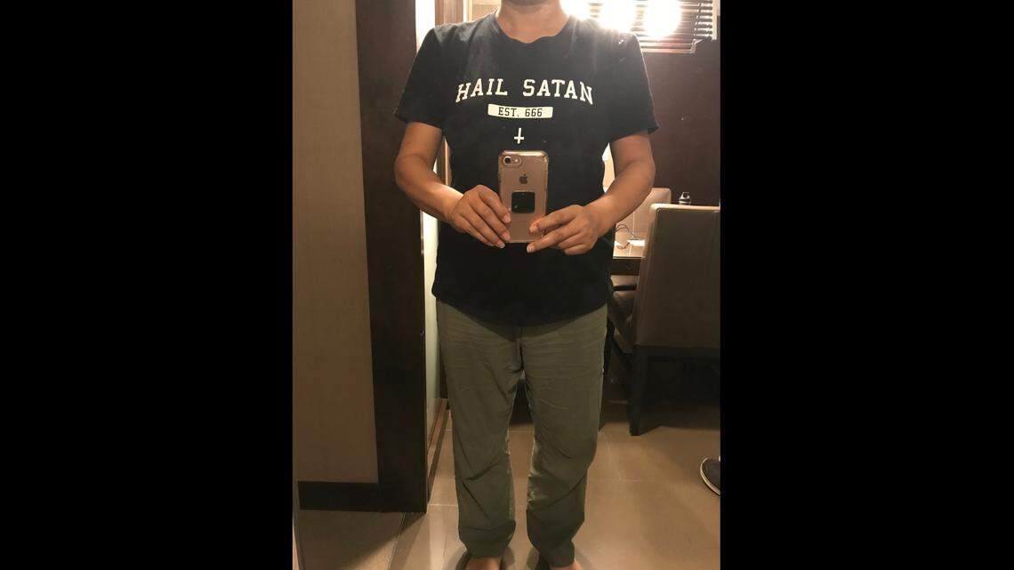 American Airlines asked its passenger, Runi Goyal, to remove her “Hail Satan” T-shirt or she would be removed from her flight from Miami to Las Vegas. The airline apologized and refunded her ticket.