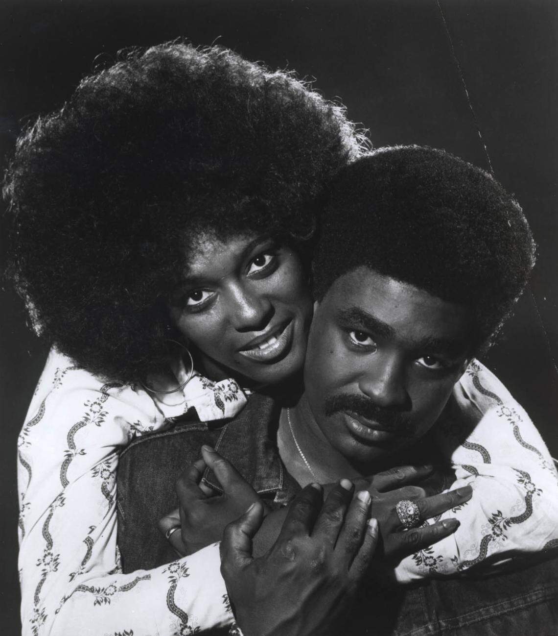 File photo of Gwen and George McCrae. The couple, wed in the 1960s into the mid-’70s, were among the leading lights at TK Records, helping define the era’s Sunshine Sound with her hit “Rockin’ Chair” in 1975 and his smash, “Rock Your Baby” in 1974.