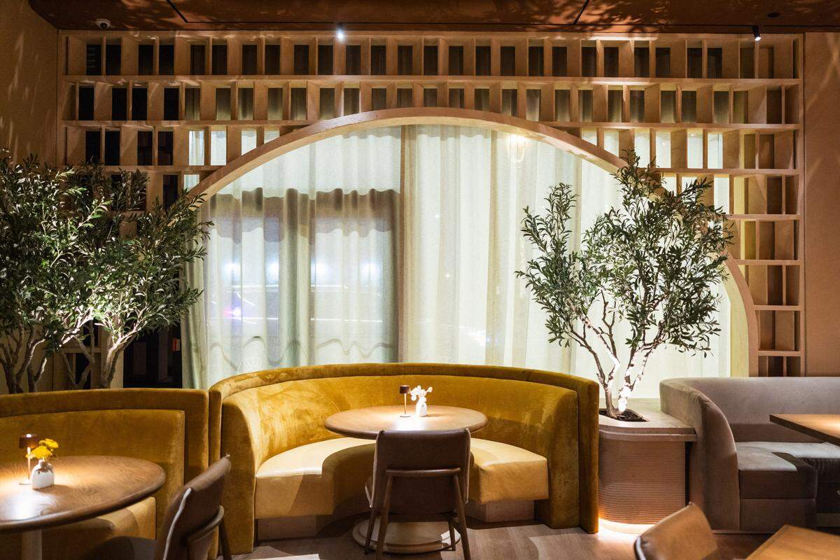 The interior of Mika, the new coastal Mediterranean restaurant in Coral Gables.