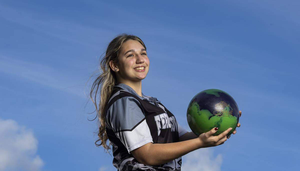 Angelie Brito, John A. Ferguson Senior High School, Bowling. All-Dade players photographed at A.D. Barnes Park on Wednesday, Dec. 17, 2025, in Miami, Fla.