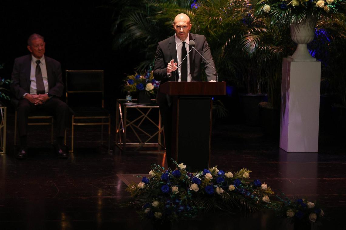 Luis G. Montaldo, interim Miami-Dade County Clerk of the Courts, remembers his mentor and friend, Harvey Ruvin. On Thursday, Jan. 5, 2023, a celebration of life service was held for Ruvin, the longtime Miami-Dade County Clerk of the Courts, at the Miami-Dade County Auditorium in Miami, Florida.