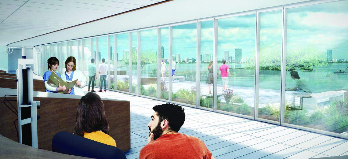 A rendering of Mount Sinai’s new Braman Comprehensive Cancer Center.