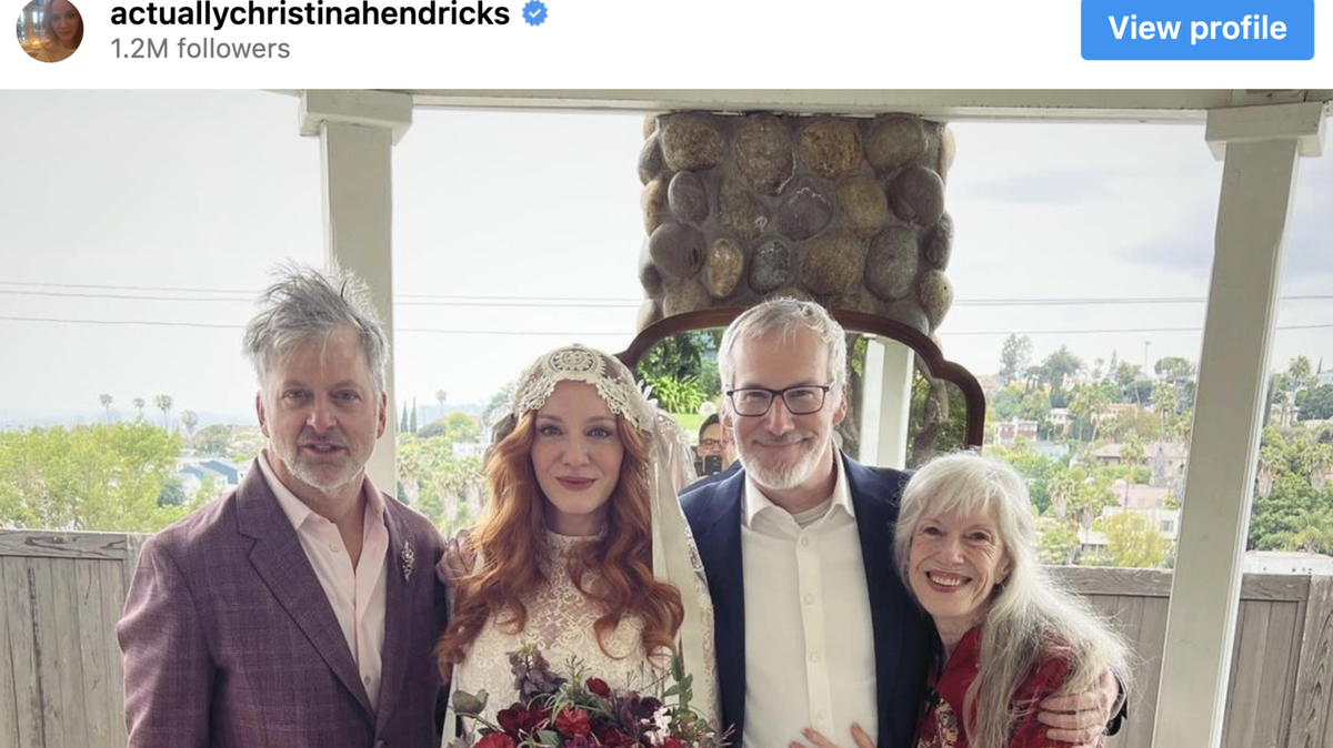 In April, actress Christina Hendricks married the love of her life, George Bianchini. Now they’ve gotten married again.