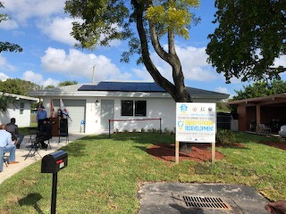Mildren Givens’ home in Fort Lauderdale. She was able to buy her home through the Fort Lauderdale Community Development Corp., which helps Black residents of Fort Lauderdale’s Sistrunk neighborhood buy their first home.