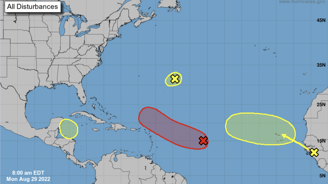 The Atlantic basin is bustling with tropical activity.