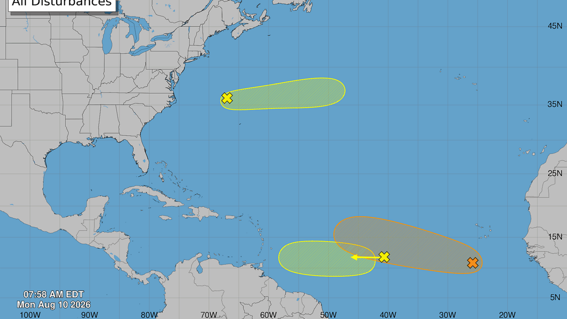 Three systems are roaming the Atlantic. One could become the next named storm