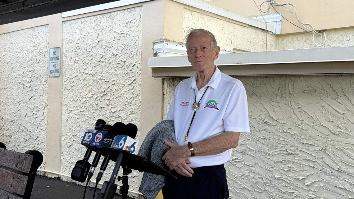 Pembroke Park Clerk Commissioner Bill Hodgkins told reporters on Feb. 10 he believes Mayor Geoffrey Jacobs does not reside in the town limits of Pembroke Park and should be removed as mayor. The town charter requires elected officials to live in Pembroke Park.