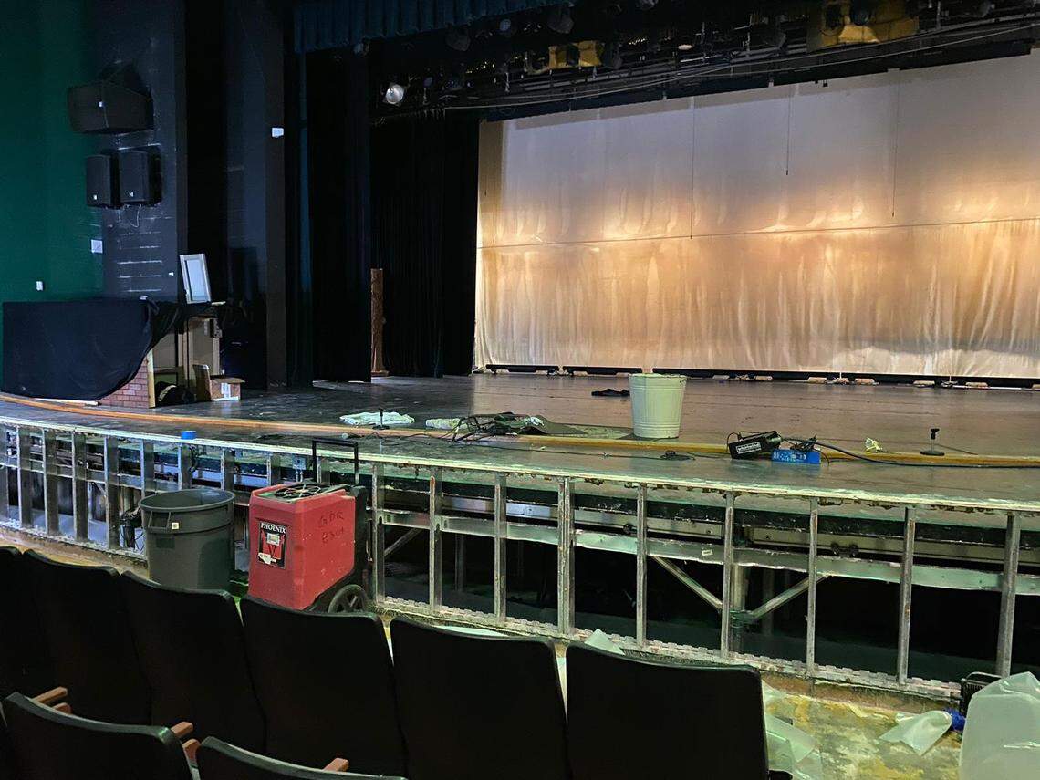 Damage left behind at Parkway Middle School in Fort Lauderdale following historical rainfall on the week of April 12, 2023.