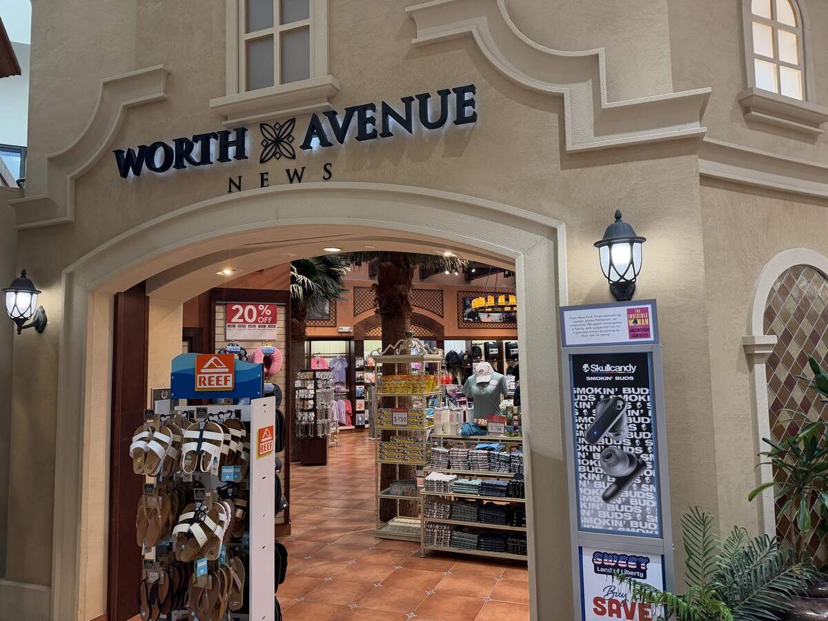 An airport store with a name of the signature shopping street in Palm Beach.
