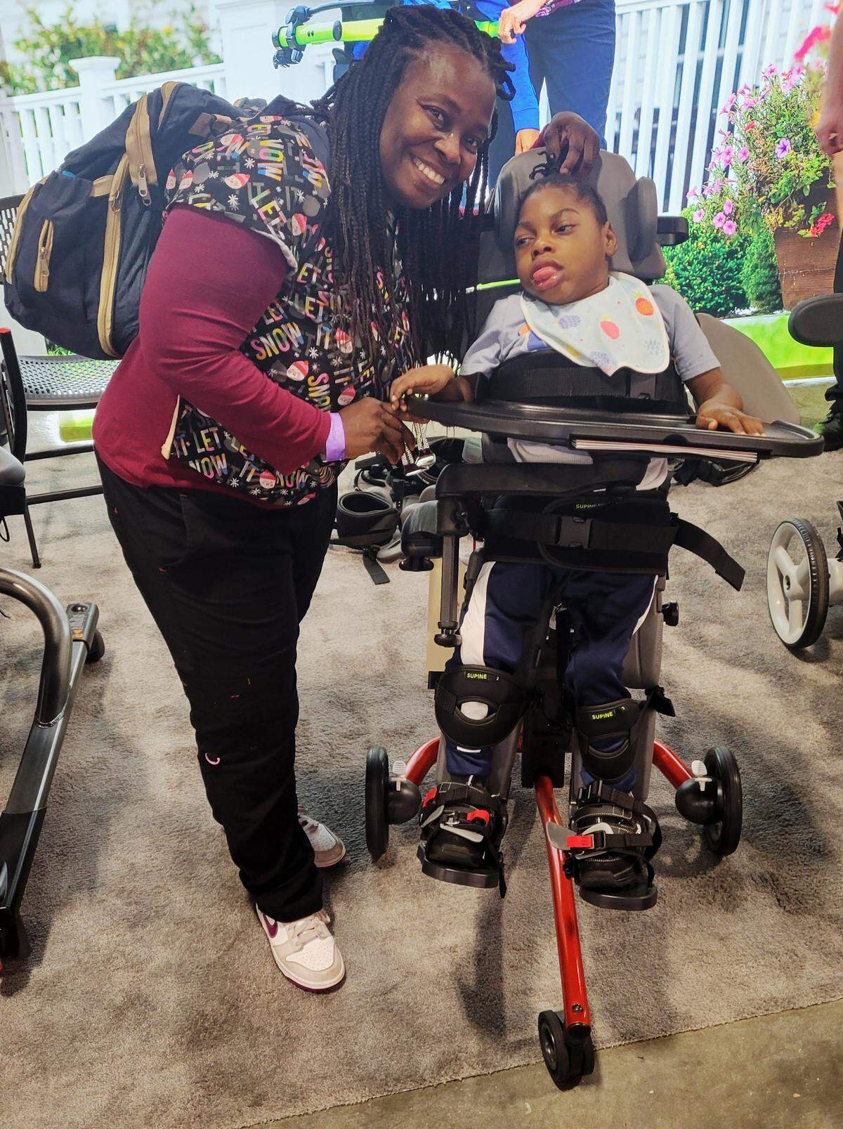 Natacha Sinvil and Leo Alcindor at the Expo Convention Center.