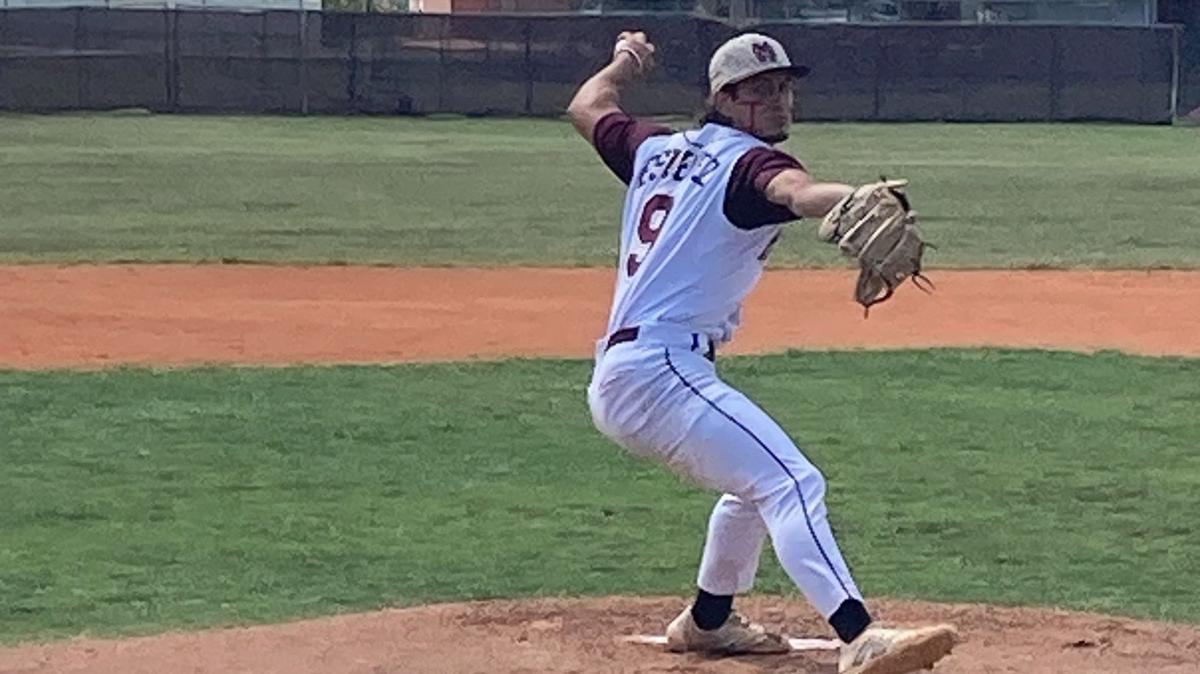 Miami Springs staring pitcher Magdiel Estevez not only turned in five innings on the mound, yielding just 2 hits and 1 run, but also got it done at the plate as well, going 3-for-4 and 2 runs scored.