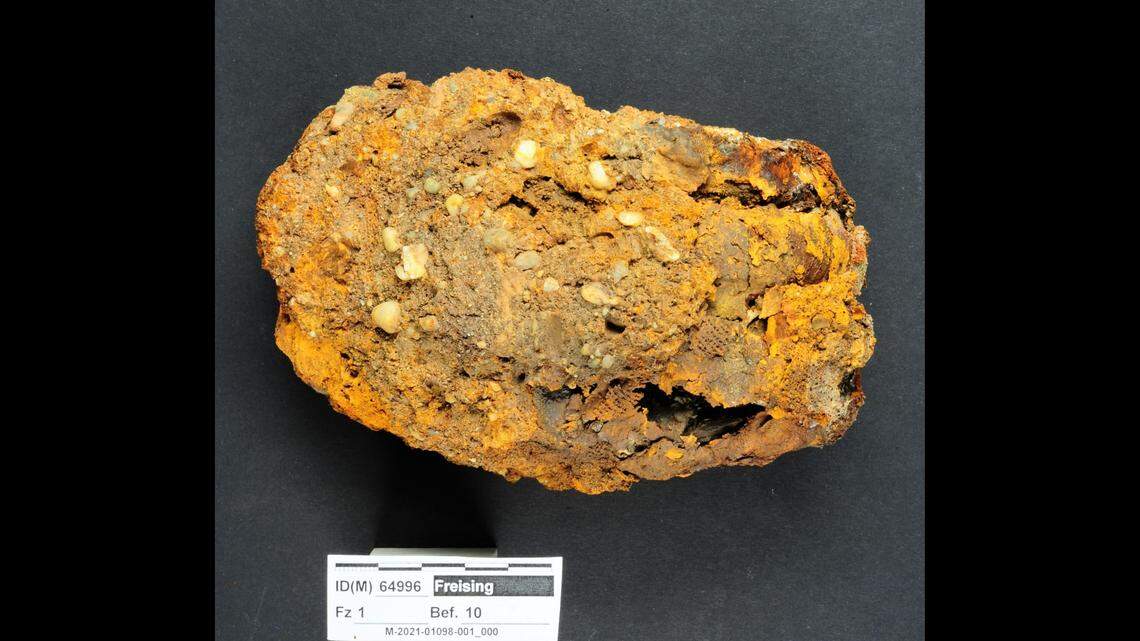 The hand was not functional, but its fingers were slightly bent, archaeologists said.