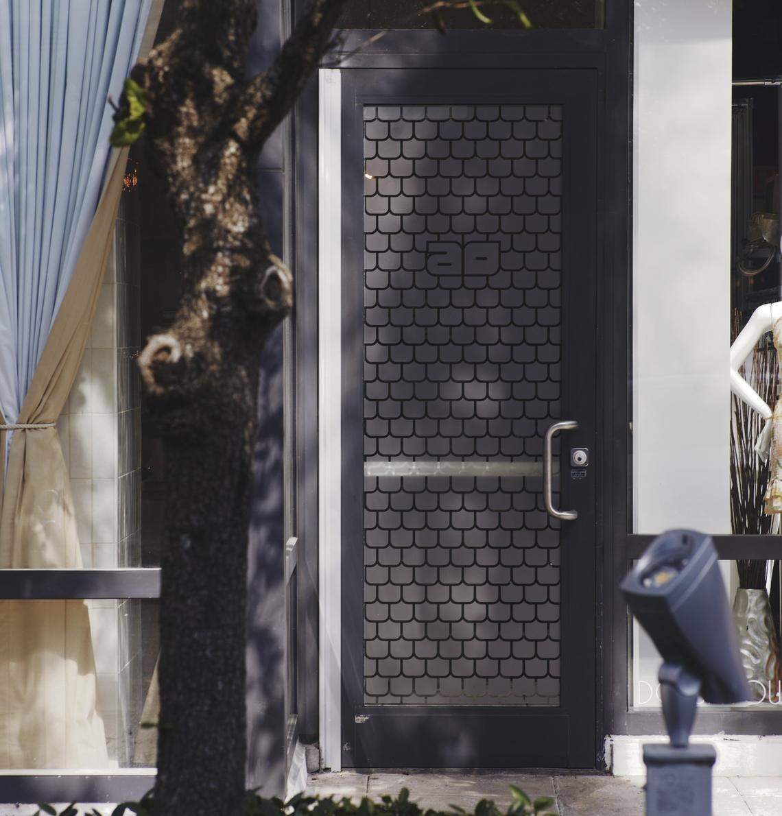 The front door of Itamae Ao in Midtown Miami.