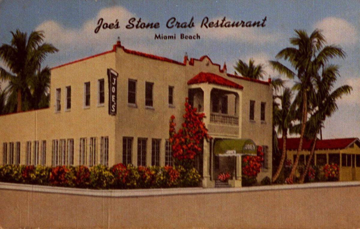 Joe’s Stone Crab postcard dating back to the 1940s.