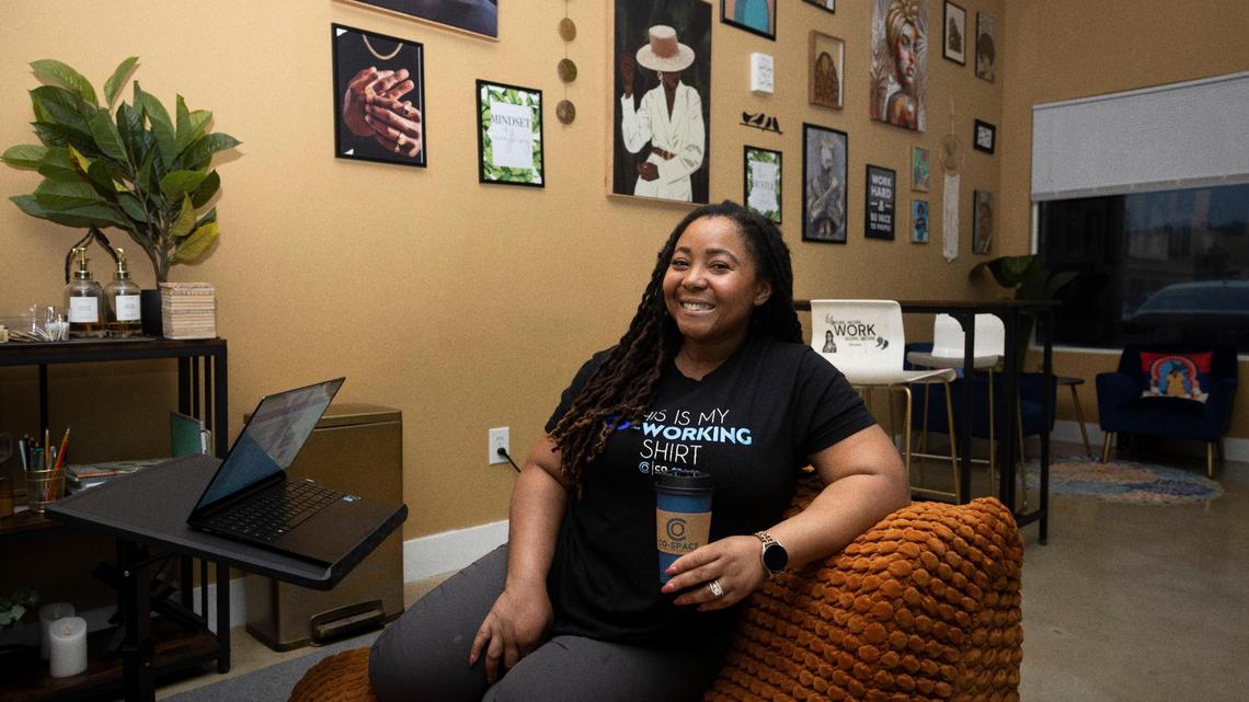 Joy St. Clair founded Co-Space, a coworking space in Miami Gardens. ‘I was one of those people looking for a place like this and couldn’t find it,’ she says. ‘My mind was made up, and I decided that I was going to make the place. As I was building this place and this idea, people have been finding me.’