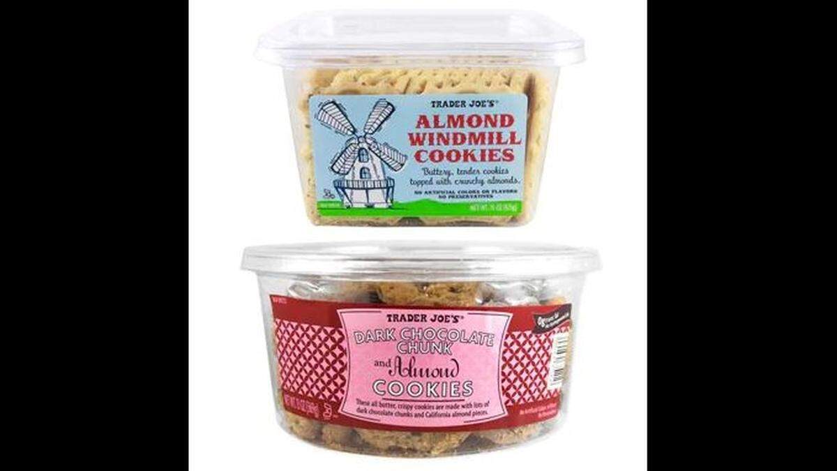 Trader Joe’s Almond Windmill Cookies and Trader Joe’s Dark Chocolate Chunk and Almond Cookies have been recalled.