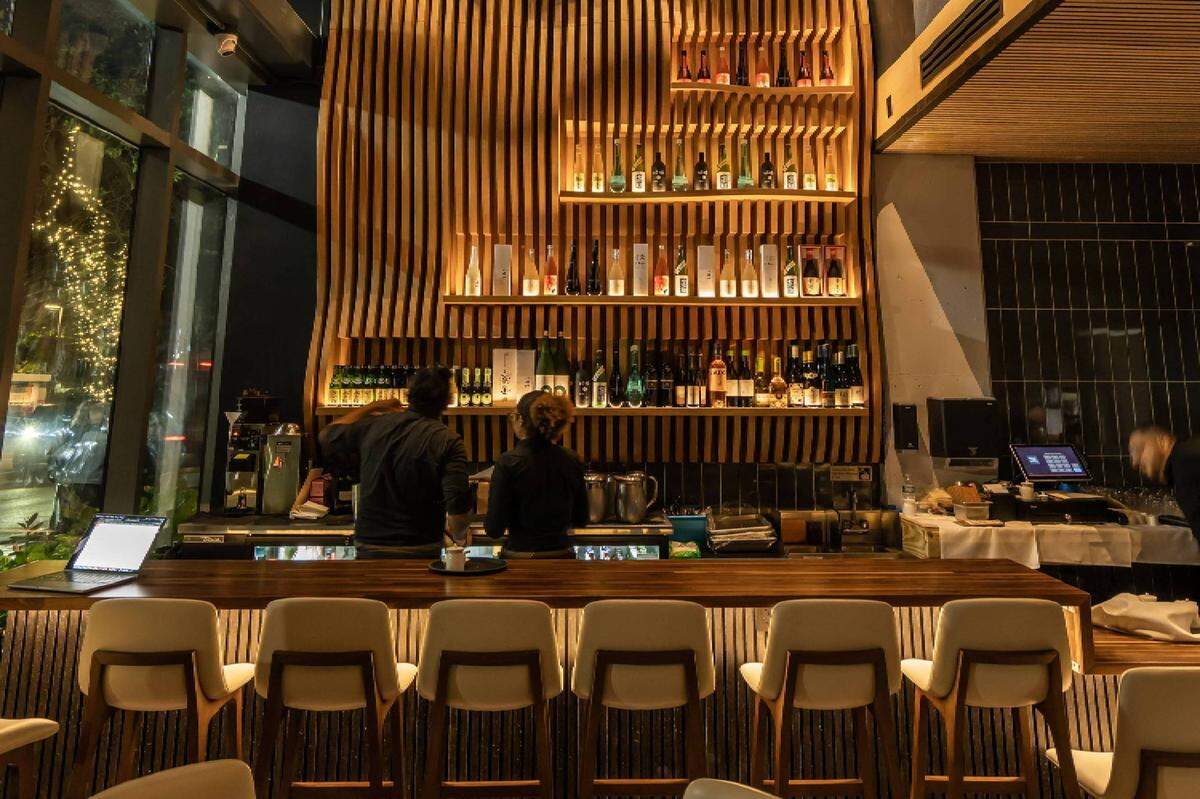 The bar at Omakai Sushi in Coconut Grove.