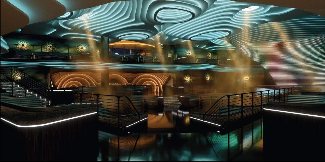 Rendering of Riverside Wharf Miami’s planned night club