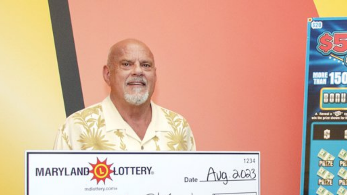 A Maryland man was “on a roll” when he won on a scratcher ticket, he told lottery officials.