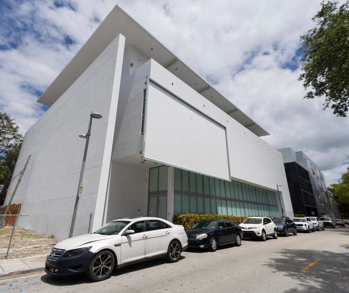 An exterior view of the de la Cruz Collection in Miami’s Design District on April 8, 2024. The museum permanently closed following the death of its founder, Rosa de la Cruz, in February 2024.