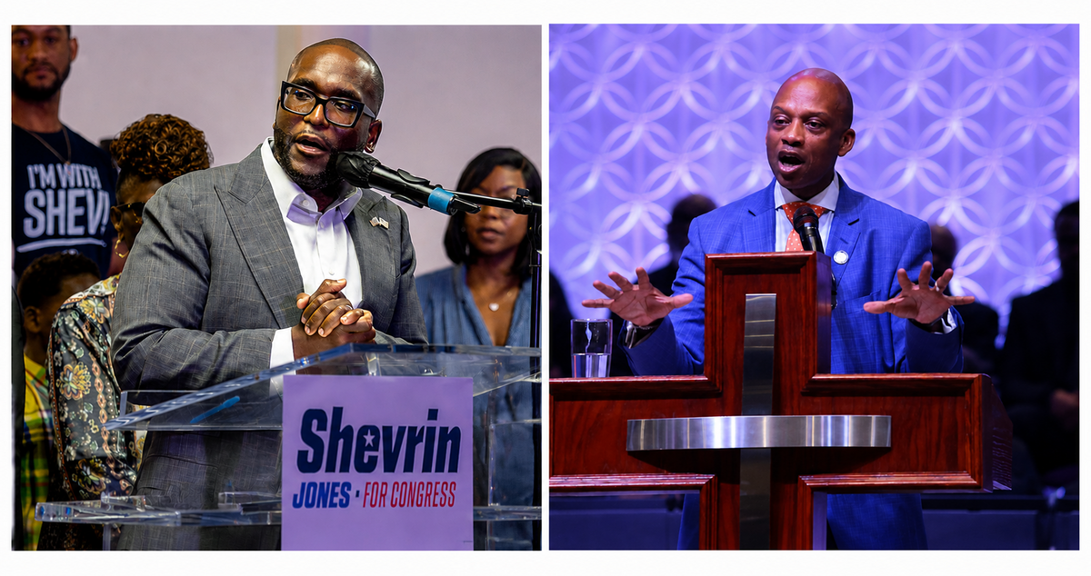 Shevrin Jones and Oliver Gilbert announced their campaigns to succeed Frederica Wilson in Florida’s 24th Congressional District in churches this week.