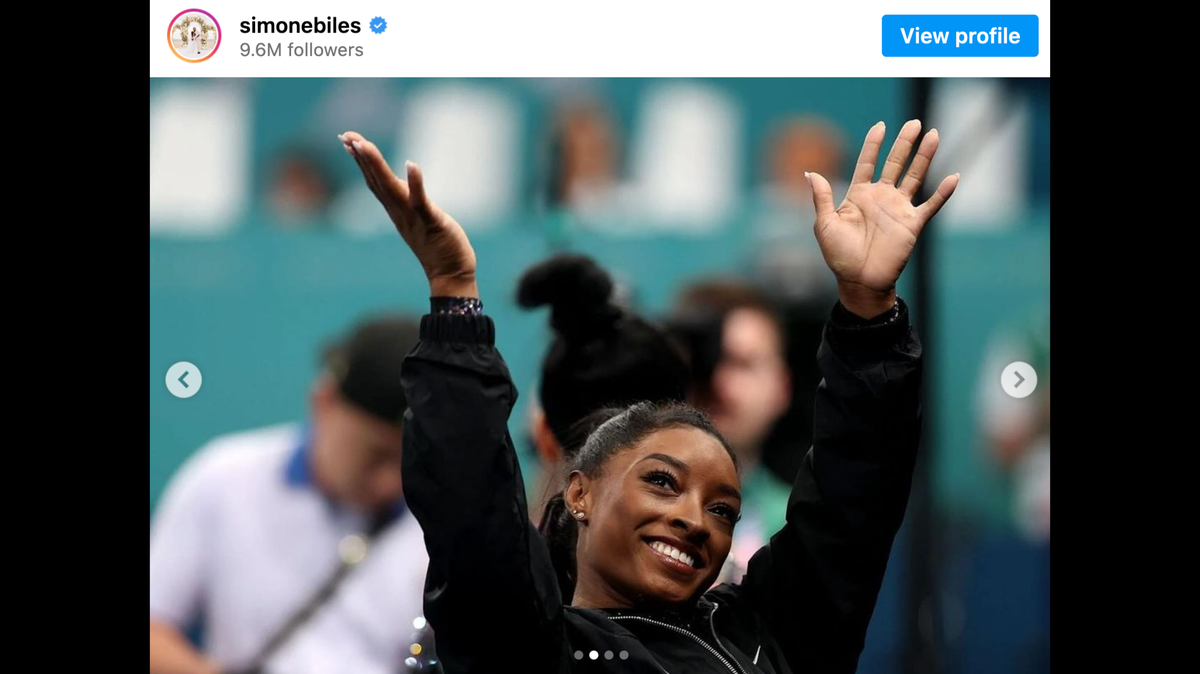 Simone Biles landed the most difficult vault in the world, then blessed herself during Summer Olympics competition on Thursday, Aug. 1.