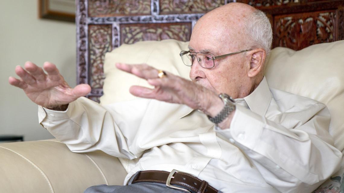 Johnny Reus recalls his days as a soldier for the 65th Infantry Regiment of the U.S. Army during an interview the day before Veterans Day 2019 at East Ridge Community in Cutler Bay, Florida.