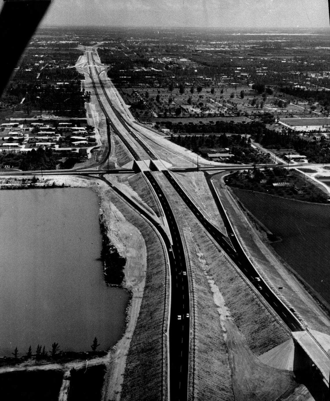 The Palmetto Expressway in 1961.
