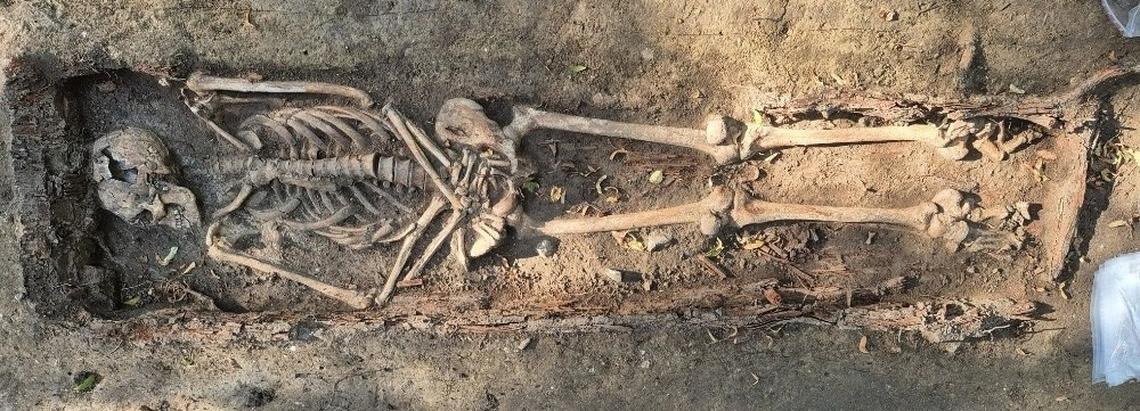 The rare wooden coffin found at the site held a person who likely died by suicide, archaeologists said.