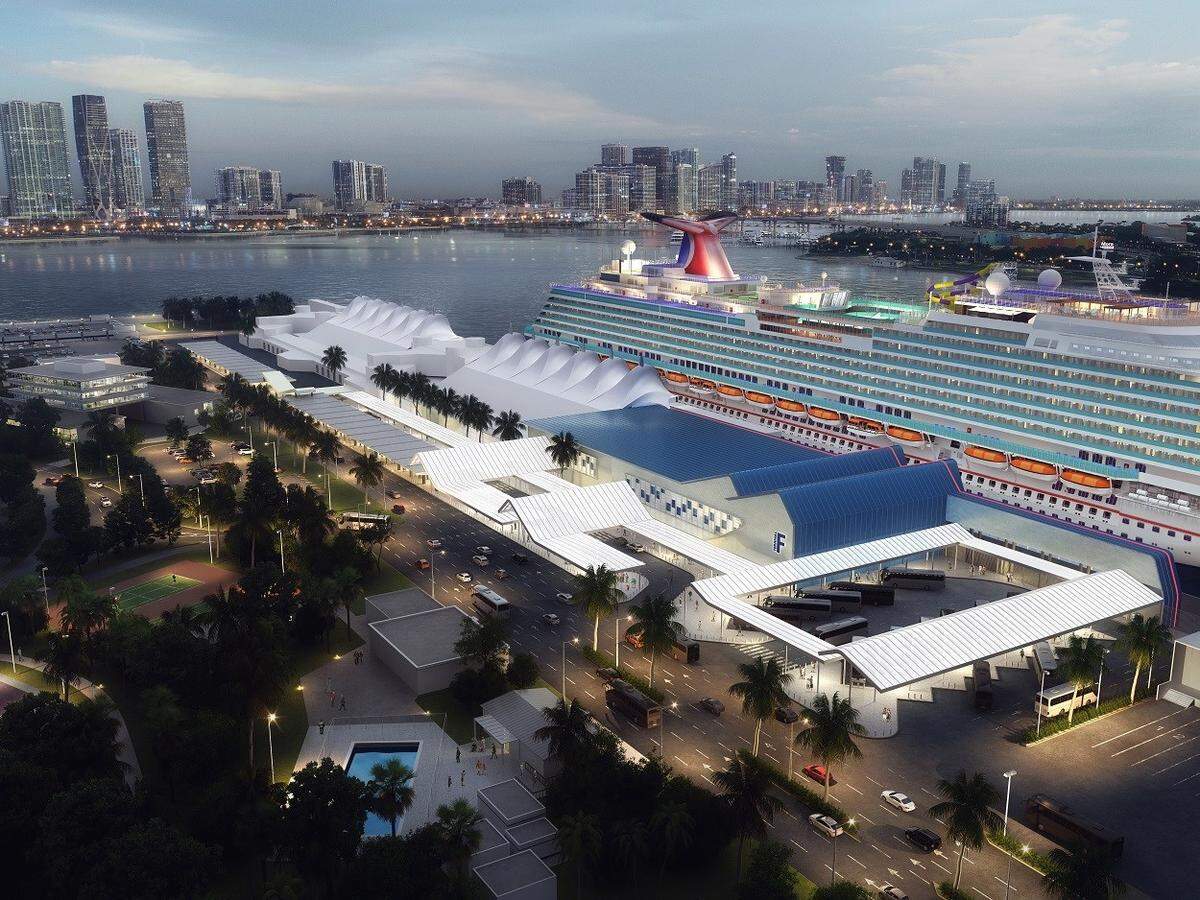 Carnival Cruise Line’s Terminal F is scheduled to be completed at PortMiami in 2022.