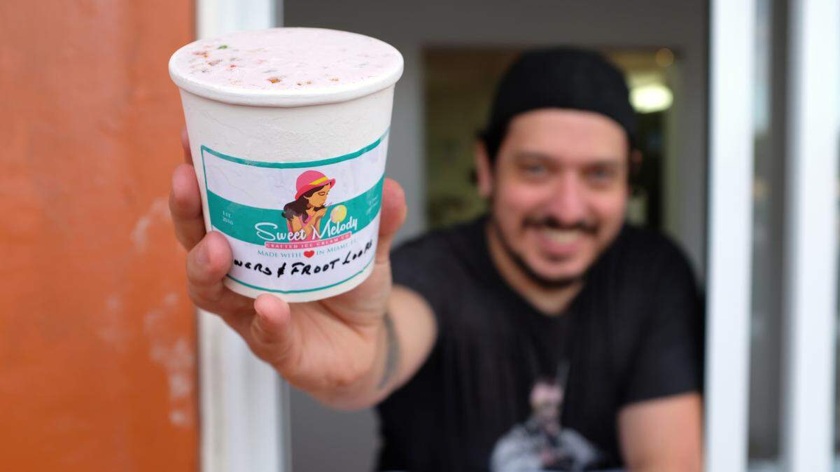 Sweet Melody founder Mike Romeu sells its ice cream out of a ventanita in west Kendall.