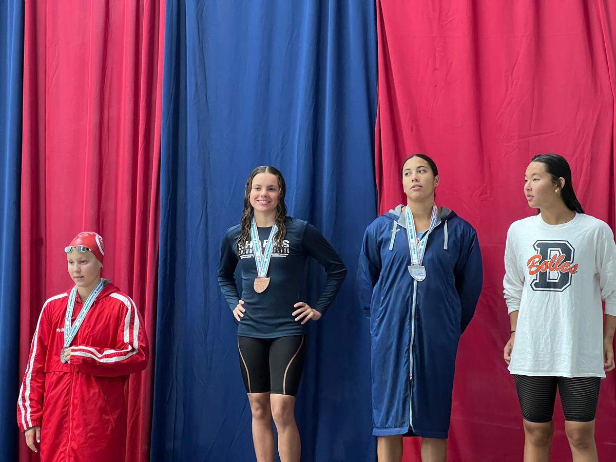 NSU University School’s Maria Camila Perez finished third in the 100 backstroke with a time of 55.61 on Friday at the Class 1A state championship meet in Ocala, Fla.