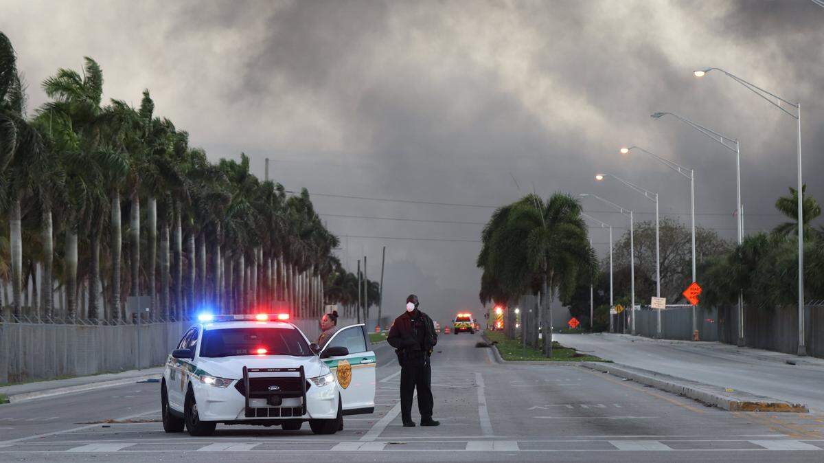 Hundreds of Miami-Dade firefighters responded to the blaze at the Covanta incinerator in Doral on Feb. 12, 2023, and the fire continued to burn on Thursday.