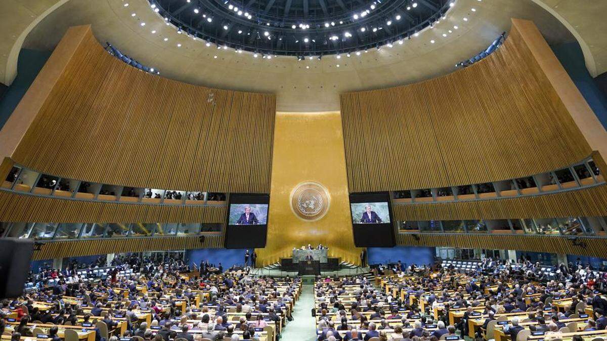 United Nations Secretary-General Antonio Guterres addresses the 77th session of the General Assembly at U.N. headquarters on Sept. 20.