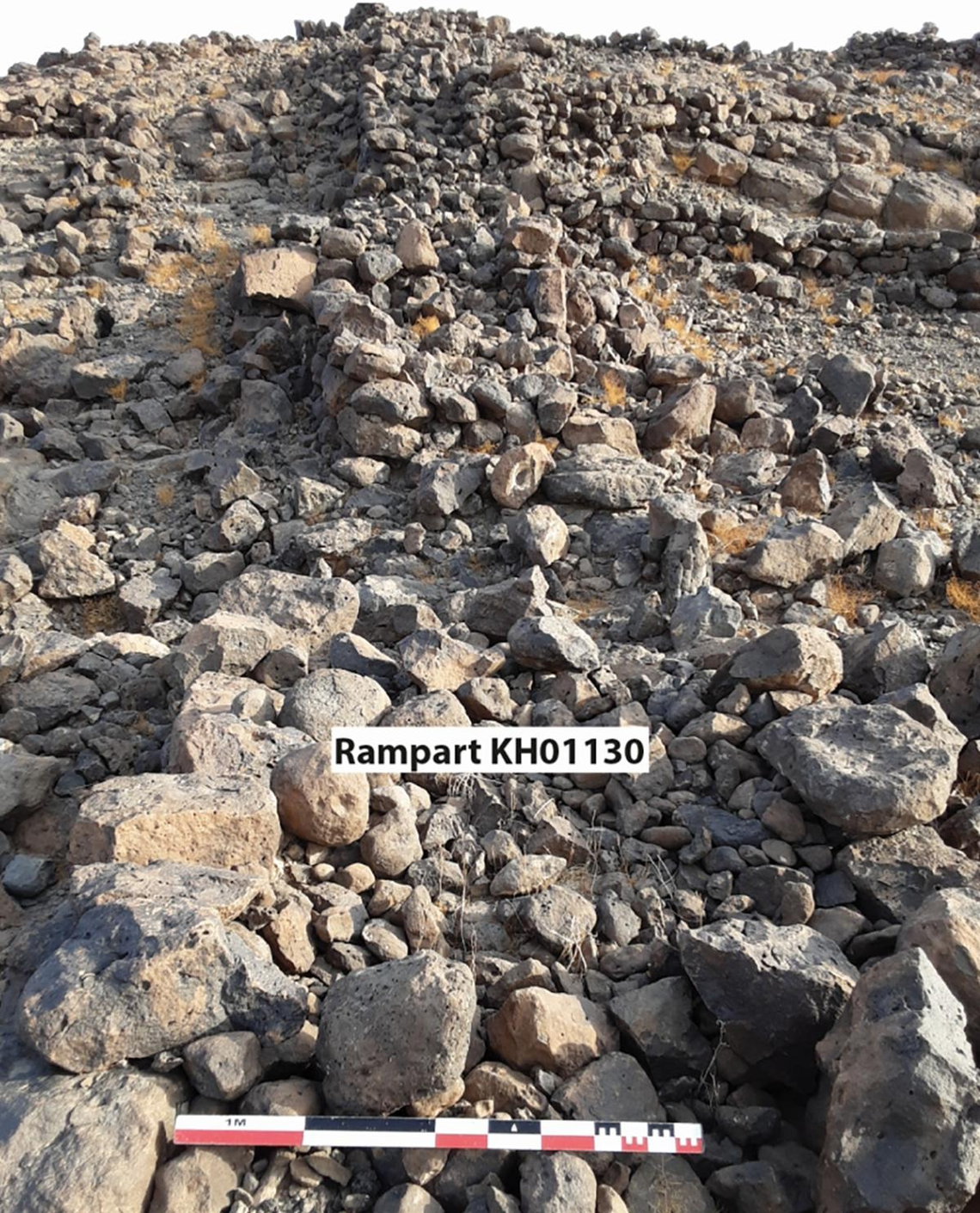 A preserved outer enclosure wall found at the site.