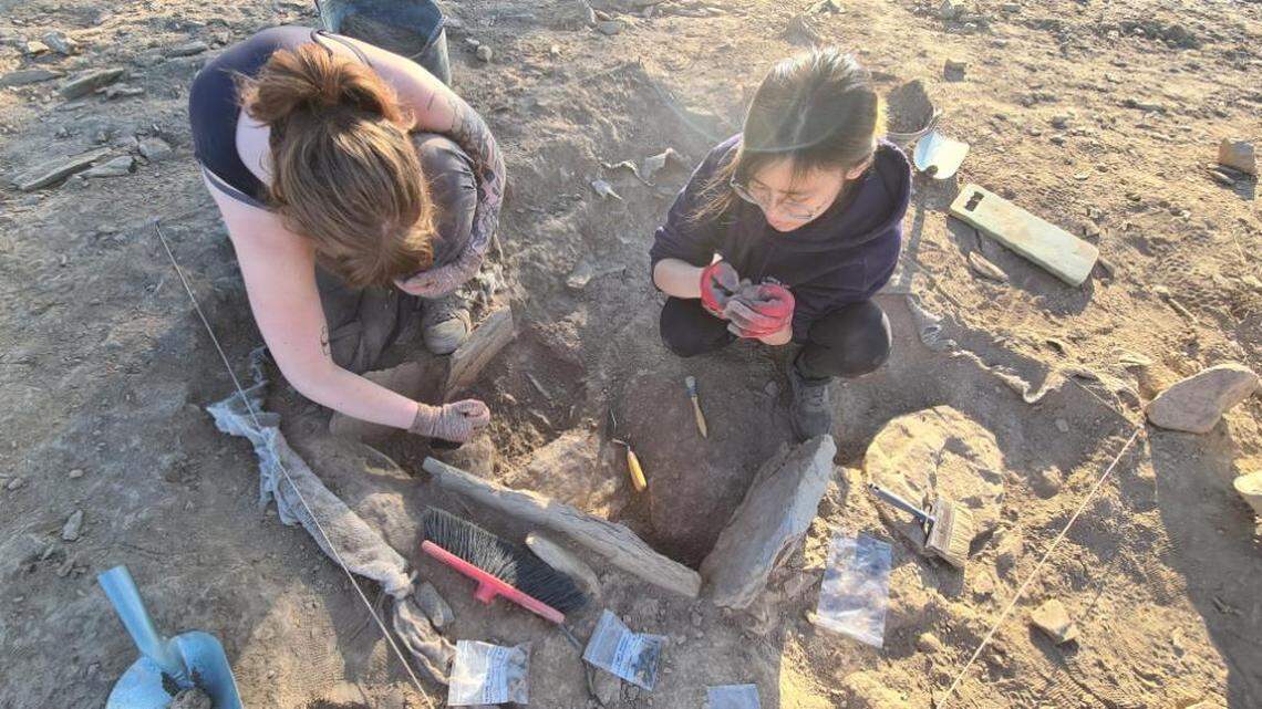 The archaeology team has unearthed two other stela from the site, the university said.