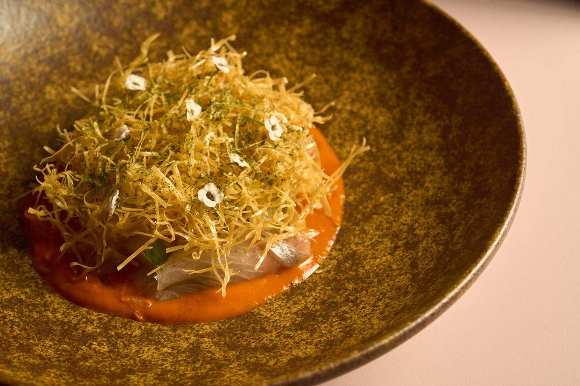 A hamachi dish at Niño Gordo in Wynwood.