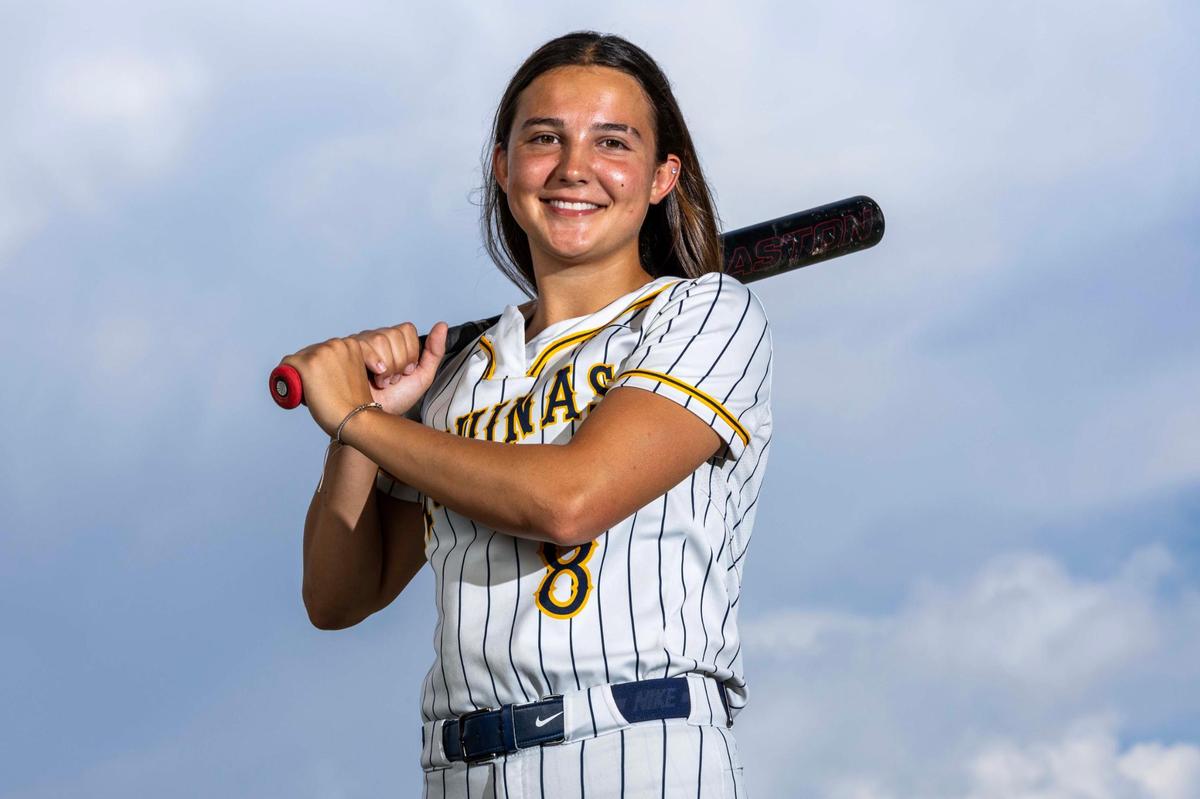 St. Thomas Aquinas Softball player Victoria Brunette poses for a portrait at Brian Piccolo Sports Park & Velodrome on Wednesday, May 28, 2025, in Cooper City, Fla.