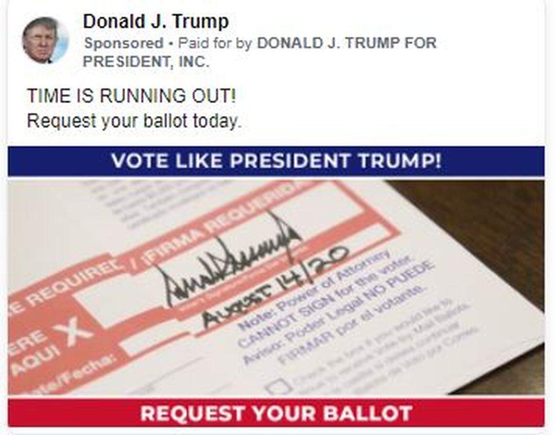 President Donald Trump’s campaign recently launched social media ads in Florida and North Carolina aimed at encouraging his supporters to vote by mail.