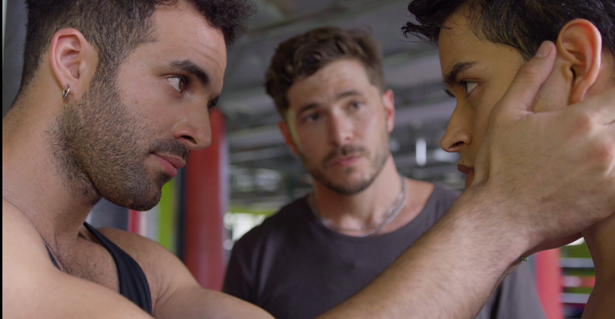 A scene from “Clocked,” a film about an 18-year-old boxer who is secretly saving money to transition into a woman. The film takes place in Miami.