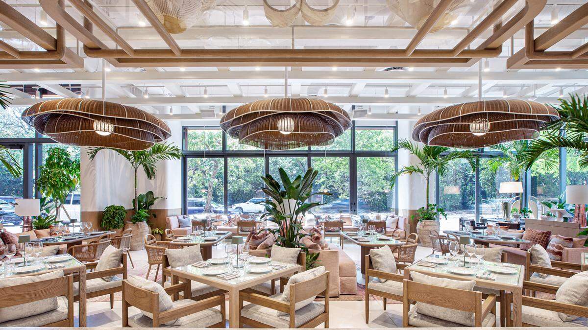 The interior of the new Amal Lebanese restaurant, which just opened on Coconut Grove’s Main Highway.