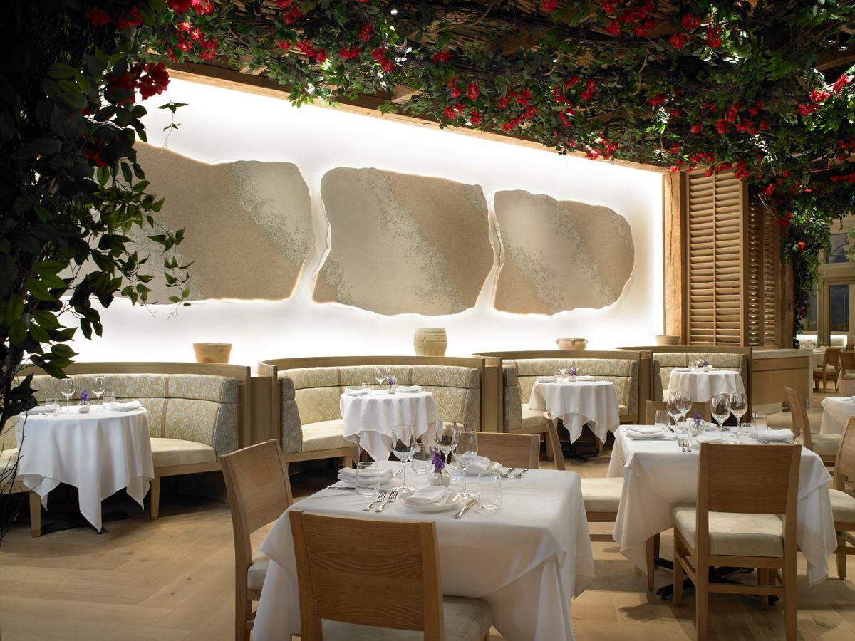 Three salt stone sculptures from New York-based artist Fernando Mastrangelo are part of the design at Avra Miami at The Estates at Acqualina in Sunny Isles Beach.